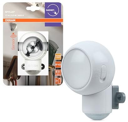 OSRAM LED-Nachtlicht mit Bewegungsmelder, batteriebetrieben, 3000K warmweiß, IP43-Schutz, inkl. Batterien und Magnethalterung