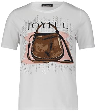 Betty Barclay Damen Basic Shirt mit Aufdruck 42, Patch White/Brown