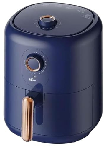 3.5L Air Fryer 1400W Low Fat Oil Free Healthier Frying Cooker, Navy Blue, Non-Stick with 60min Timer, 80°C-200°C Temperature Control for Roasting, Baking & Grilling