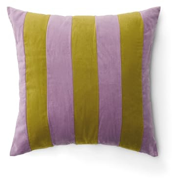 ESSENZA Dekokissen Nino Pale Purple, 50x50 cm - 100% Baumwollsamt - Streifen