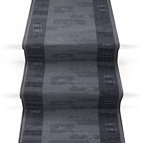 casa pura Treppenteppich Treppenläufer | viele Größen | stilvoller Läufer für den durchlaufenden Treppenbelag | GUT-Siegel | Qualitätsprodukt aus Deutschland (grau 67x300 cm)