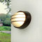 Licht-Erlebnisse Wandleuchte Outdoor Aluminium Glas in Kupfer Antik IP44 Haustür B:22 cm E27 Rustikal Maritim blendarme Außenlampe Wand AMSTERDAM