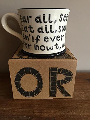 Moorland Pottery 'Ear All, See All, Say Nowt' Mug Gift Boxed