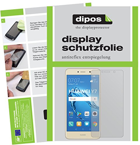dipos I 2x Screen Protector matte compatible with Huawei Y7 (2017) Protection Films
