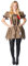 Thetru 2404 Damenkostüm Vodoopuppe 2-Teilig Kleid Petticoat Rock Karibik Geist Zombie Halloween Kostüm Damen Damenkostüm Halloweenkostüm Karneval Fasching Verkleidung Beige M