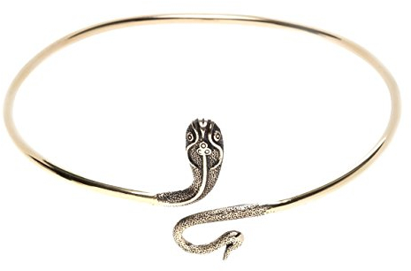 Windalf Bohemian Frauen Oberarmreif Medusa Ø 9.3 cm Damen Schlange-Schmuck Armschmuck Bronze