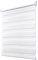 Deswell Doppelrollo Klemmfix ohne Bohren Weiß B110 x H150 cm (Stoffbreite 106cm) Rollos für Fenster ohne Bohren für Fenster mit Lichtdurchlässig & Verdunkelnd/Höhe Stufenlos Verstellbar