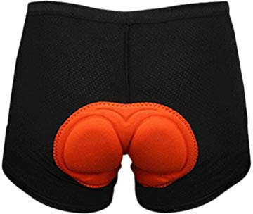 Männer Fahrrad Unterhose Polster Shorts, Schwarz Mountainbike Hose, Herren Fahrradhose Gepolstert Atmungsaktiv Radhose Unterhose Kurz Hose Shorts (Schwarz, XL)
