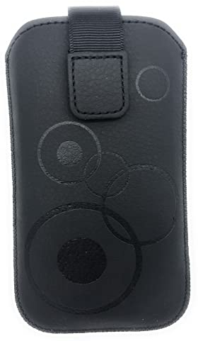 Handytasche schwarz geeignet für Emporia Simplicity V27 - Handy Tasche Schutz Hülle Slim Case Cover Etui mit Klettverschluss