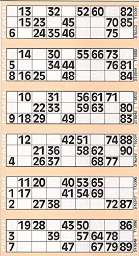CARTALOTO- 8 Heftchen à 750 Jumbo Bingo - Creme, JOJBB1-05, Mehrfarbig