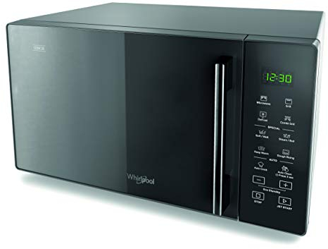 Whirlpool MWP 254 SM, Forno a Microonde e Grill, 25 L, Silver Mirror, con vaporiera