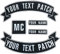 Benutzerdefinierte Weste Biker Patch, personalisierte Text Rocker Name Patch für Club, Motorrad, Taschen Jacken Kleidung (White on black)
