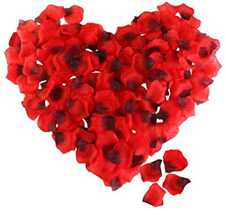 Garneck 2400pcs Rose Petal Real Touch Roses Petals Bridal Shower Rose Flower Table Scatter Flower Decor Wedding Decor Artificial Flowers Rose Flower Confetti Fake Rose Bride Romantic