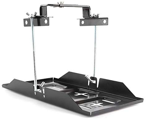 Universal Car Battery Tray Clamp Kit for Car and Boat Battery Hold Down - Metal Bracket for Durable Performance