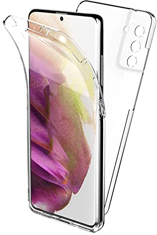TBOC Funda Compatible con Samsung Galaxy S21 - S21 5G [6.2] - Carcasa [Transparente] Completa [Silicona TPU] Doble Cara [360 Grados] Protección Integral Delantera Trasera Lateral Móvil