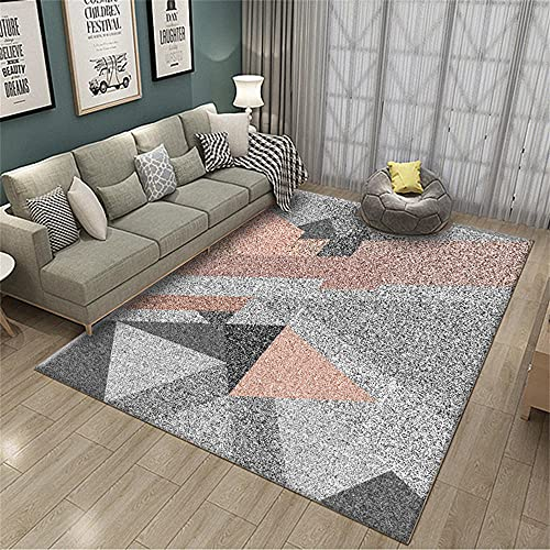Teppich Kinderzimmer Teppich Wohnzimmer Grauer Teppich Wohnzimmer Schlafzimmer geometrisches Rechteck moderner anpassbarer Kinderteppich Kinderteppich 90X160CM