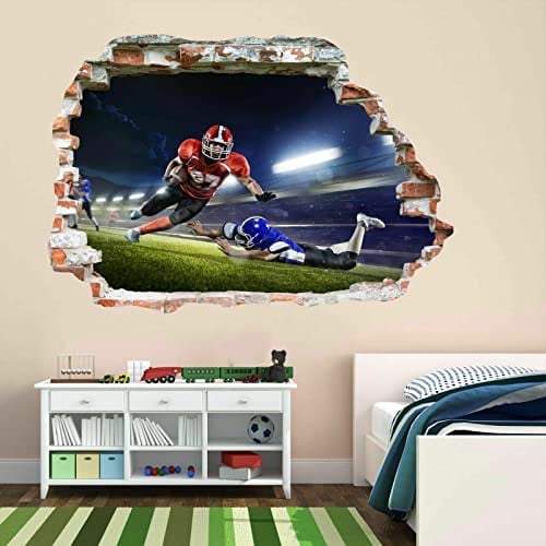 American Football Spieler Wandaufkleber Wandtattoo Kinder Schlafzimmer Home Decor
