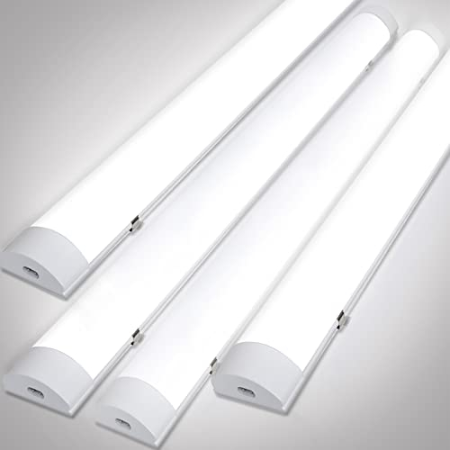 Ikodm 4x LED Feuchtraumleuchte 120CM, 36W LED Röhre Leuchte, IP65 Wasserfest Garagenlampe, led Leuchtstoffröhre für Keller Werkstatt Feuchtraum Bad Büro Warenhaus, Neutralweiß 4000K