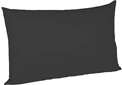 sleepling Satin Kissenbezug, Kissenhülle Seitenschläferkissen aus 100% seidig weicher Baumwolle, Bezug Stillkissen, 60 Grad, Ökotex 100, Made in EU, 40 x 145 cm, anthrazit