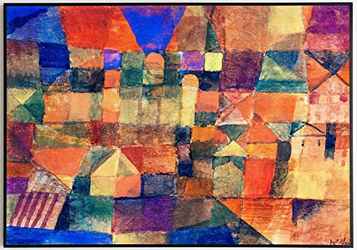 JOPRICO Paul Klee Poster Kunstdruck - City with The Three Domes (1914) - berühmte Gemälde Impressionismus Kubismus Größe 30x40 cm | 12x16 inch