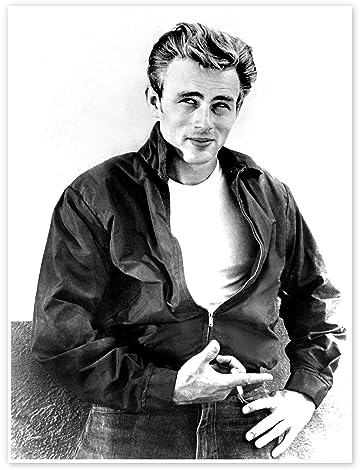 James Dean 1955 Poster 30 x 40 cm Schwarz-Weiß Wandbilder Wanddeko