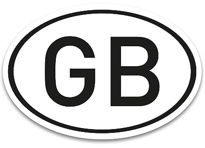 GB Aufkleber Länderkennzeichen Großbritannien Sticker - 17,5 x 11,5 cm DIN genormt - PKW LKW Wohnmobil Auto - verpflichtend außerhalb der EU - kfz720