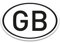 GB Aufkleber Länderkennzeichen Großbritannien Sticker - 17,5 x 11,5 cm DIN genormt - PKW LKW Wohnmobil Auto - verpflichtend außerhalb der EU - kfz720