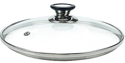 Tighall 8 Tempered Glass Lid with Steam Vent Hole Universal Pan Pot Clear Cookware Lid Replacement with Holder Knob, Stainless Steel Rim, Fits for Pots/Pan/Electric Pressure Cooker