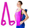 TrySalar Yogamatten-Gurt, Tragegurt, verstellbare Schlaufen, Halter, Yoga-Matte, Träger, Slap-Band-Geschirr, tragbarer Schultergurt, Fitness, Pilates, Dehngurte zum Tragen aller Mattengrößen (Pink)