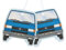 BRISA VW Collection - Volkswagen Luft-Erfrischer-Duft-Spender-Baum im T4 Bus Motiv (Fresh/Blau/2ER Set)