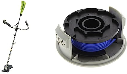 RYOBI 18 V ONE+ Akku-Sense OBC1820B & Fadenspule RAC124 (für alle Ryobi 18 V ONE+ Akku und Hybrid-Rasentrimmer; 1,6mm) 5132002433, Grau, Schwarz, Blau