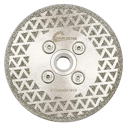 Diamant Trennscheibe 100mm Galvanische Sägeblätter - zum Schneiden und Schleifen von Granit Marmor Keramik Feinsteinzeug Fliesen Quarz M14 Gewinde SANLEETEK