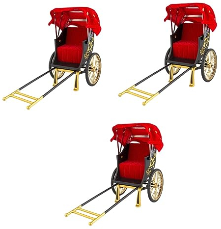 Warmhm 3st Rikscha-automodell Fahrzeugspielzeug Aus Metall Vintage Rikscha-Figur Klassisches LKW-Spielzeug Rikscha-Wagen-Figur Prunkstück Retro-rikscha Kind Haushalt Stoff Indien