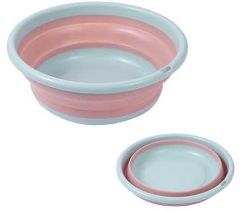 Lavabo plegable, Tina Plegable Barreño Plegable Cuenco, Lavabo para Lavabo, Fregadero Plegable, Fregadero Portátil para Lavavajillas, para Lavavajillas, Camping, Senderismo, Pesca, 17 * 25 * 10.5cm