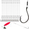 Dovesun 20PCS Fishing Hooks Set Circle Hooks for Catfish Hooks Catfish Rigs Saltwater Freshwater Five Sizes 10/0 Pre-rigged Circle Hooks Wire Leader
