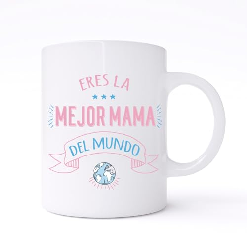 Taza la mejor mama del mundo, la mejor madre del mundo, taza madre, taza dia de la madre, regalo original para madres y abuelas