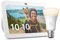 Echo Show 8 (3rd generation) | Glacier White + Philips Hue White Smart Light Bulb LED (B22), Works with Alexa - Smart Home Starter Kit