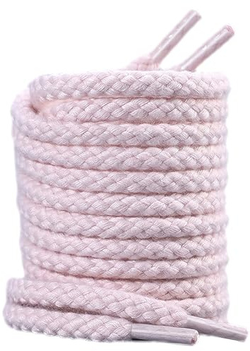Anopo 2 Paia Lacci in Corda Rotondi Larghezza 6.5mm Rosa 120cm