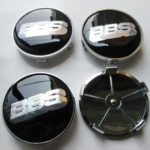 Set mit 4 Auto-Nabenkappen für BBS 68MM, Rostfrei Verschleißfest und Langlebig Wasserdicht Staubdicht Zubehör für Ersatz-Radnabenabdeckungen Autoteile
