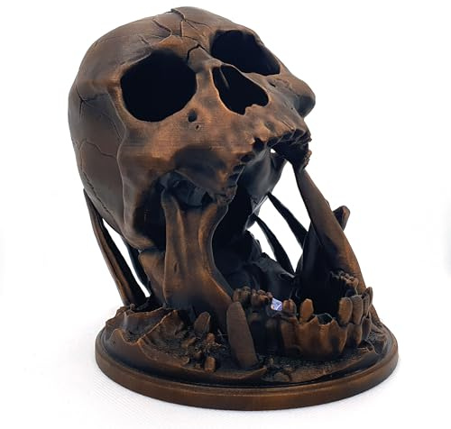 Skull Dice Tower for All Dice Sizes. Perfect Dice Roller for Dungeons and Dragons, Tabletop RPG, Miniature Games and Board Games