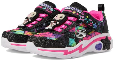 Skechers Mädchen Twinkle Sparks Ombre Flutter Sneakers,Sports Shoes, Schwarz, 23 EU