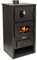 Stufa a legna con forno in acciaio ANYA 12,2 KW L 52 x P 46 x H 105