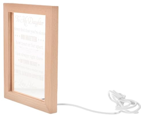 ULDIGI Led Bilderrahmen Mit Licht Tisch Fotorahmen Holz Beleuchteter Rahmen Für Foto Nachttischlampe Für Display Einfach Zu Nutzen Mit Usb Stromversorgung