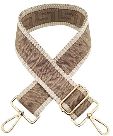 SYSUII 5cm Breiter Schultergurt längenverstellbarer Tragegurt 72-130CM Tragegurt Schulterriemen mit Karabiner für Tragetaschen Handtasche Taschengurte zum Wechseln für Canvas Tasche -Khaki