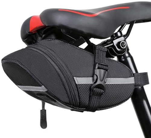 Fahrrad Satteltaschen - 21*9*9,5 Cm Satteltasche Mountainbike Mit Reflektierender,Wasserdicht Fahrradtasche Sattel,Klein Fahrradtasche Rahmentasche,Fahrrad Satteltasche,Fahrrad-hecktasche