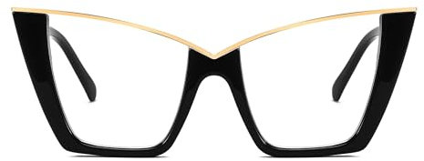 FEISEDY Vintage Katzenauge Blaulichtbrille für Damen Übergröße Designer Computerbrille Blaulichtfilter Nerdbrille B0240