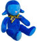 alles-meine.de GmbH Plüschtier - Babyplüsch - lustiger Blauer AFFE mit Rassel - 24 cm - superweich - Plüschfigur - Stofftier/Kuscheltier - Affen Russ Babyplüschtier Geburt Baby