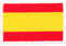 Parche Bandera de España - 6cm x 4cm - Bordado con Termoadhesivo (Blanco)