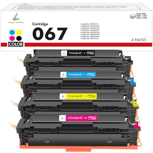 067 067H Toner Cartridge: Kompatible für Canon 067 067H i-SENSYS MF657Cdw MF655Cdw MF651Cw LBP631Cw LBP633Cdw LBP632Cdw MF653Cdw MF656Cdw MF654Cdw 4-Pack ( Schwarz Cyan Gelb Magenta )