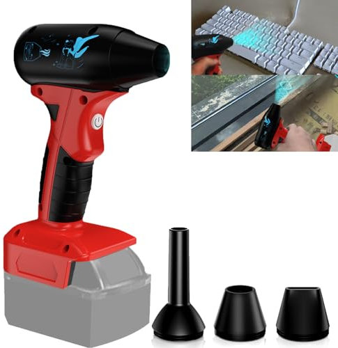 Für Milwaukee 18V M18 Lithium-Ionen Akuu Jet Trockengebläse, 130000 U/min Druckluft Duster, Einstellbarer Luftduster, Jet Lüfter Mini Gebläse für Auto, Computer, Tastatur (Keine Batterie)